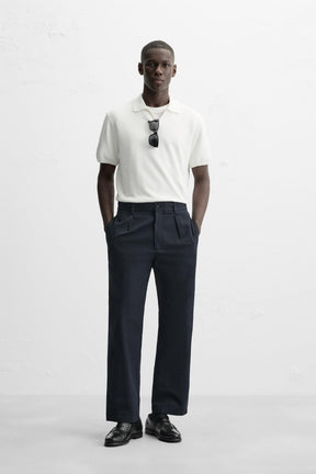TEXTURED KNIT POLO SHIRT - Image 1