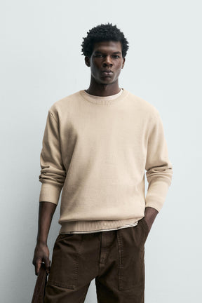 TEXTURED COTTON JUMPER - Image 2