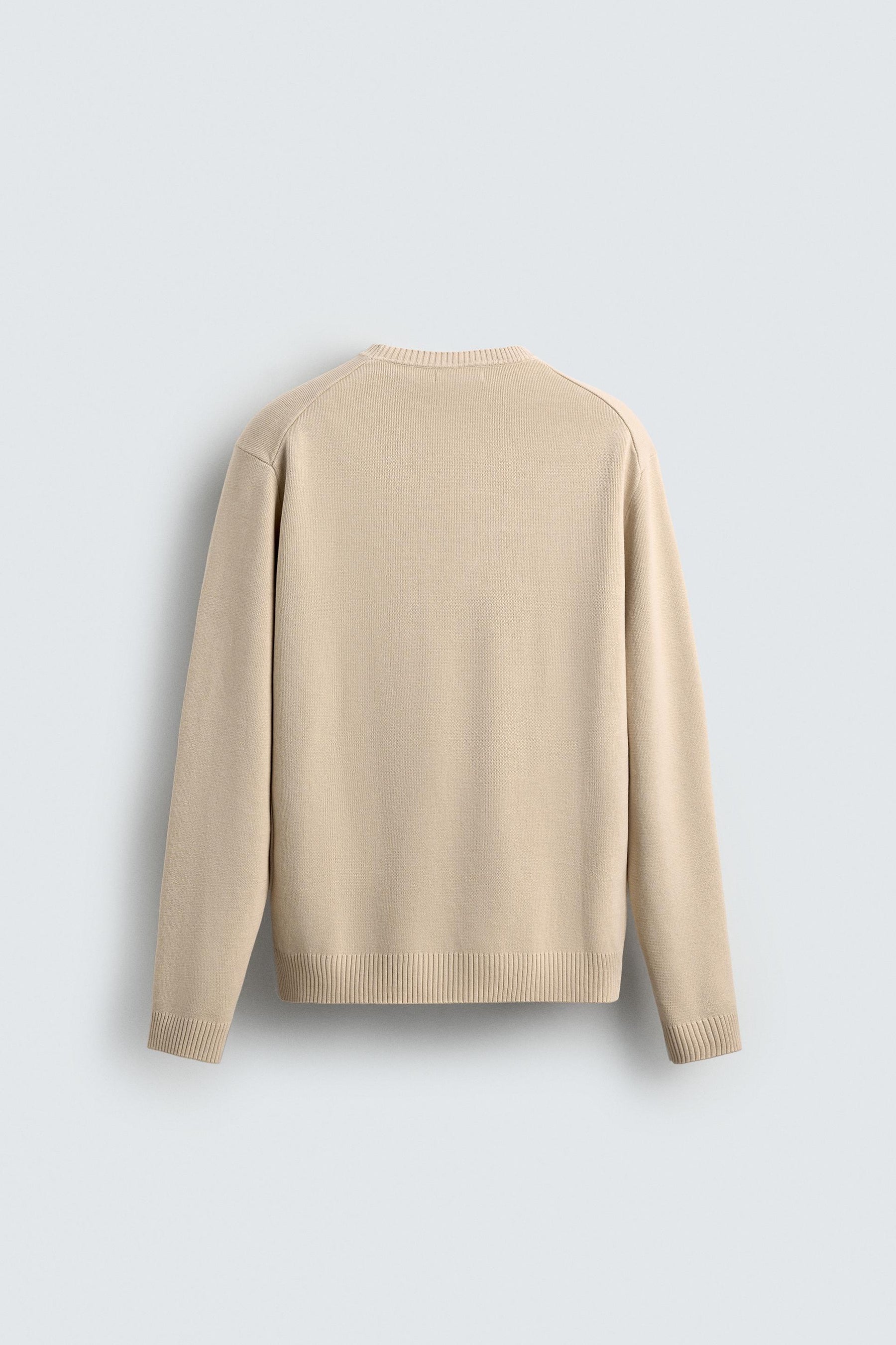 Strukturierter Baumwollpullover
