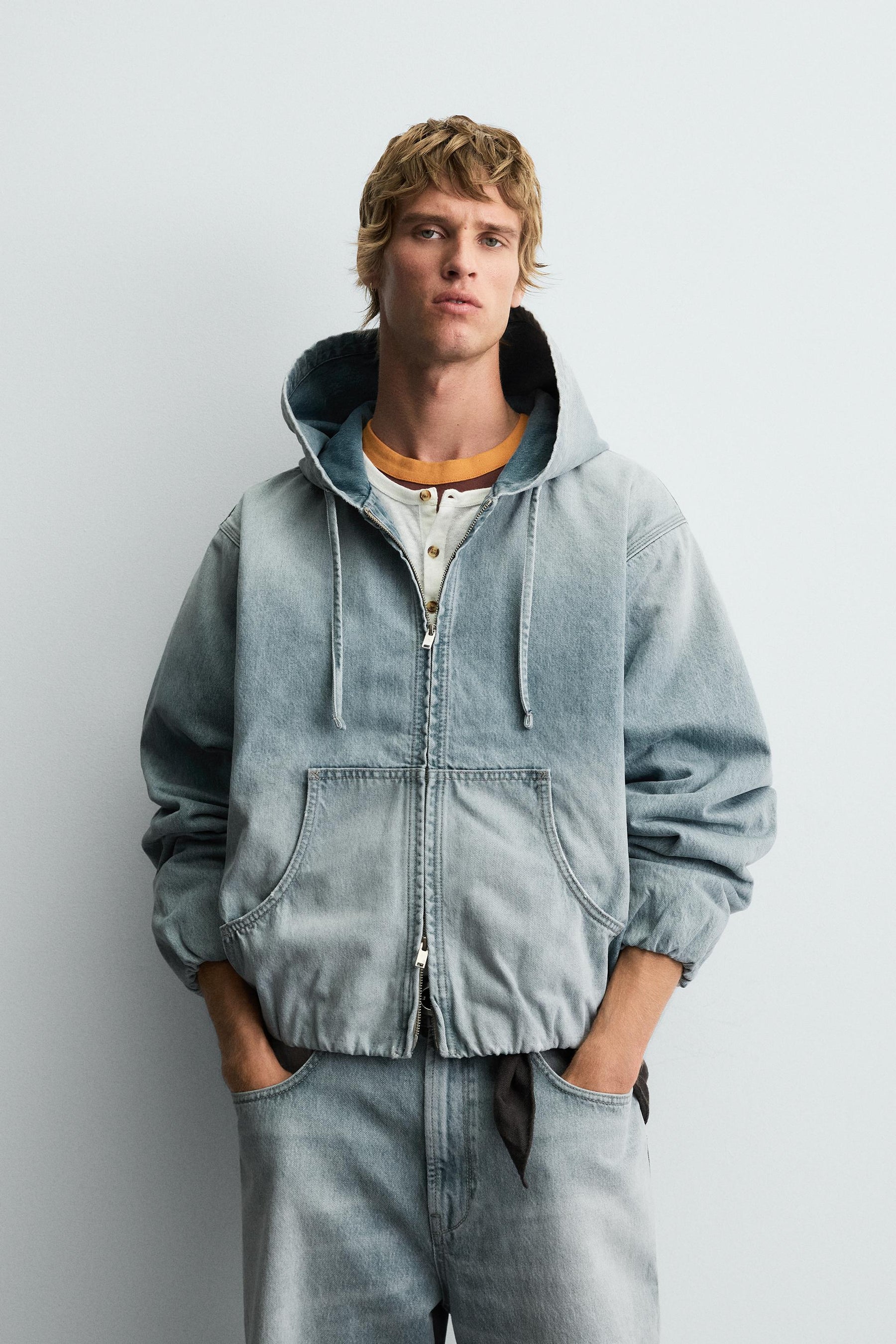 DENIM HOODIE JACKET - Image 2