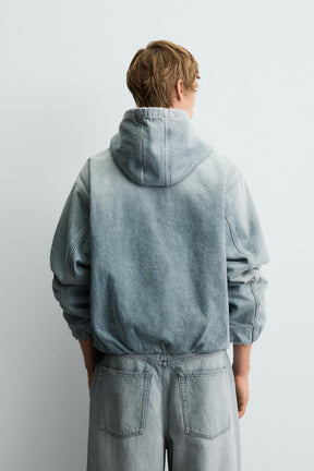 DENIM HOODIE JACKET - Image 3