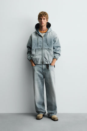 DENIM HOODIE JACKET - Image 1