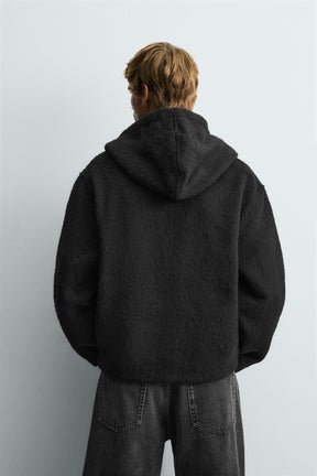 FAUX FUR HOODED OVERSHIRT - Image 3
