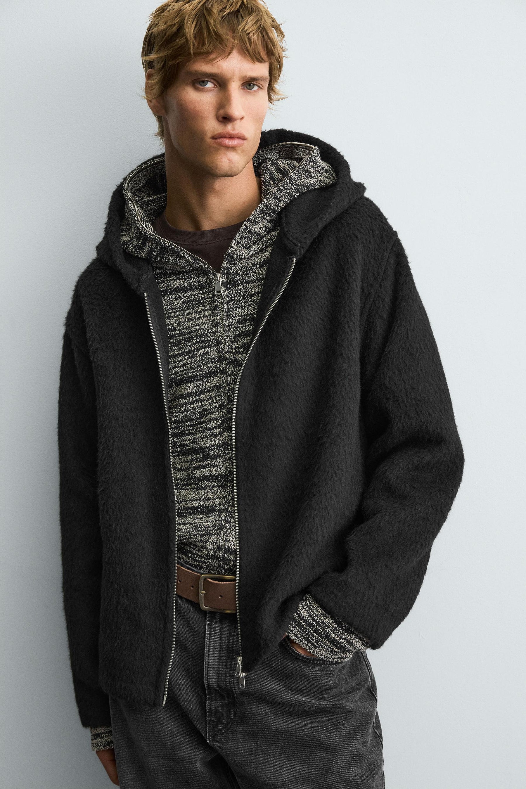 FAUX FUR HOODED OVERSHIRT - Image 6