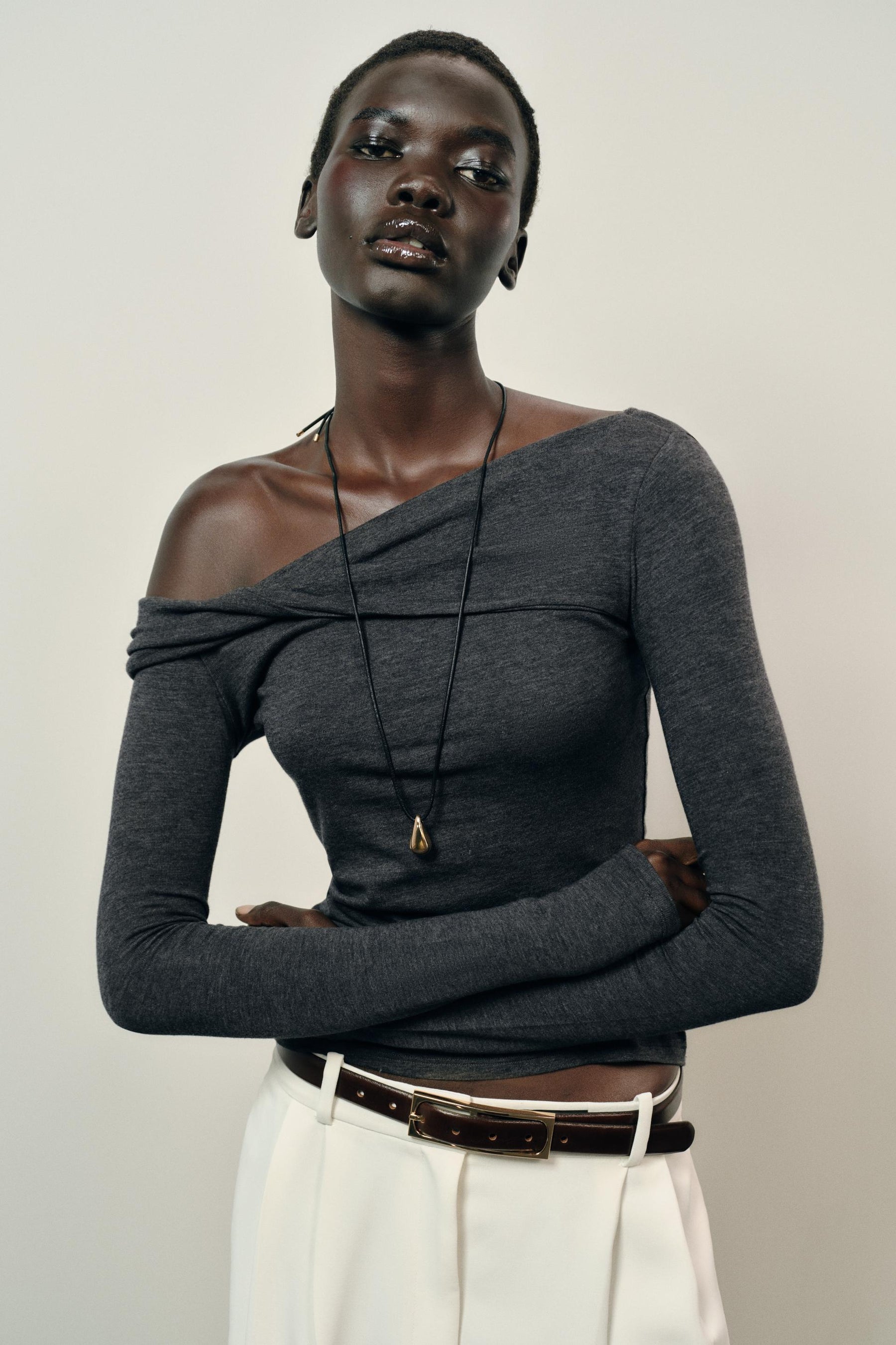 Asymmetric Neck Blouse