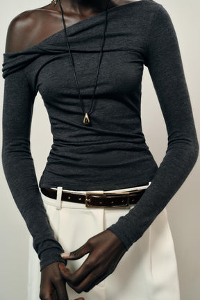 Asymmetric Neck Blouse