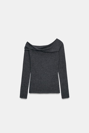 Asymmetric Neck Blouse