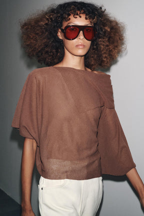 PLAIN KNIT SHORT SLEEVE JUMPER - Image 2