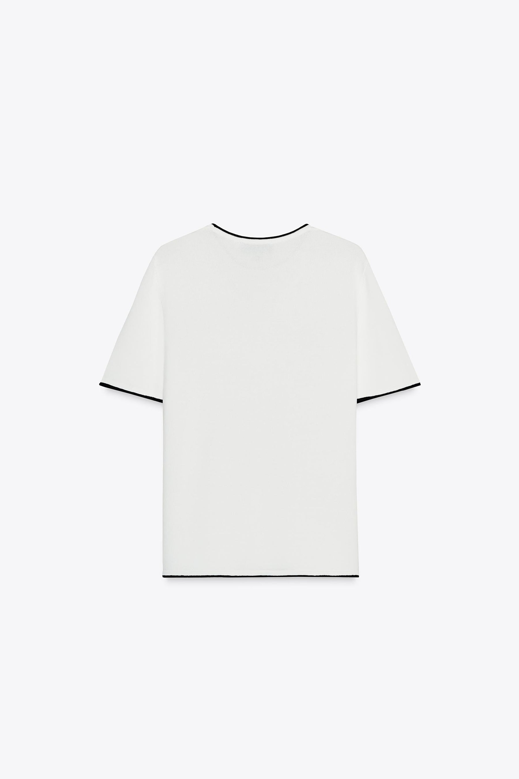 SHORT SLEEVE KNIT JUMPER WITH CONTRAST TRIMS - Image 4