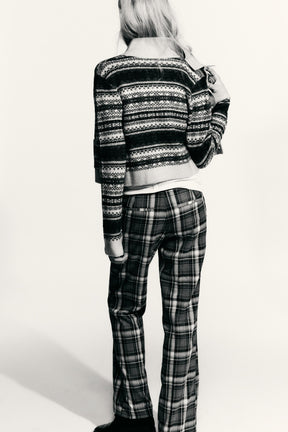 Jacquard-Strickjacke