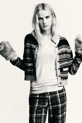 Jacquard-Strickjacke