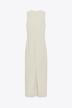 ASYMMETRIC MIDI DRESS - Image 1