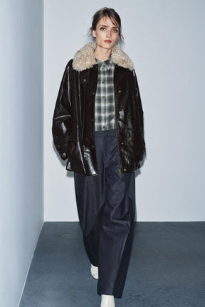 FAUX FUR COLLAR JACKET ZW COLLECTION - Image 5
