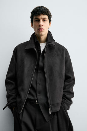 FAUX SUEDE REGULAR FIT JACKET - Image 5