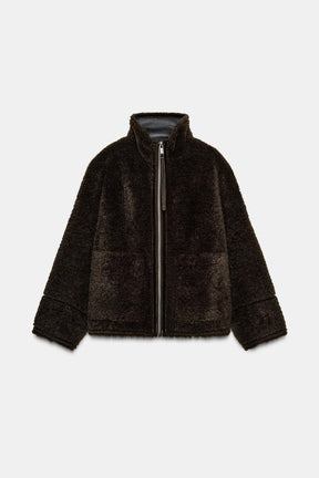 Faux Shearling Double-Faced Jacket