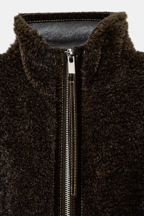 Faux Shearling Double-Faced Jacket