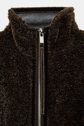 ZW COLLECTION FAUX SHEARLING DOUBLE-FACED JACKET - Image 6