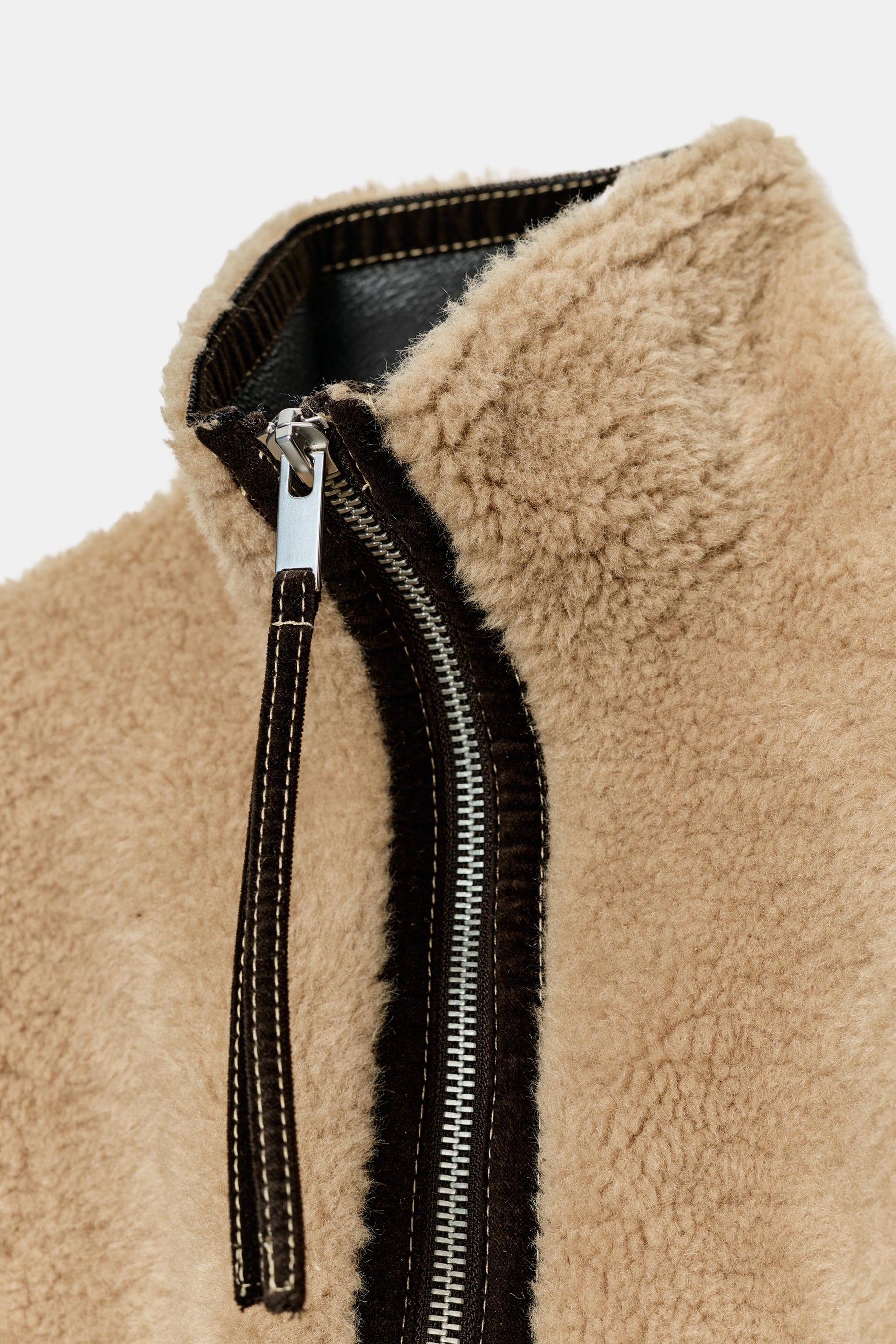 ZW COLLECTION FAUX SHEARLING DOUBLE-FACED JACKET - Image 9