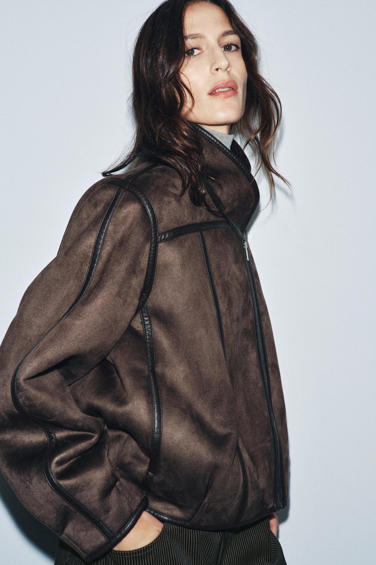 Doppelseitige Wolljacke