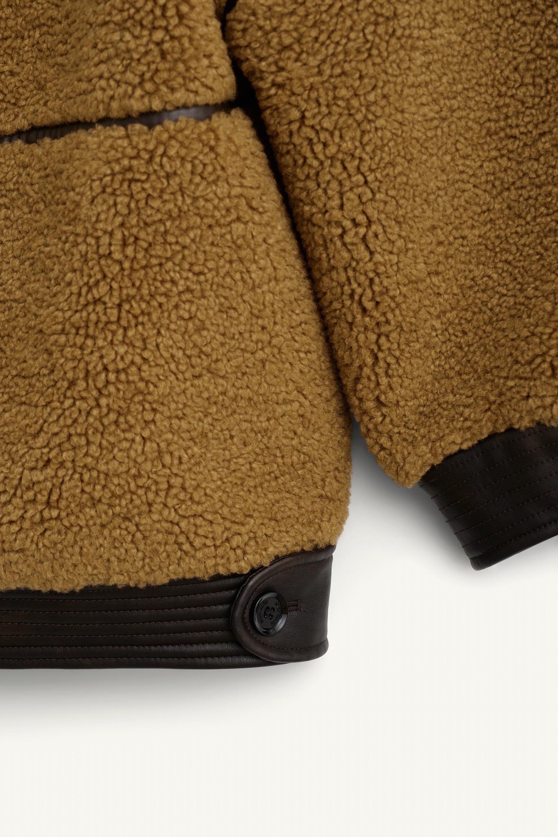 Wool Oversized Shearling Coat