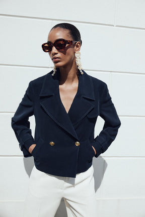 DOUBLE-BREASTED SHORT JACKET - Image 2