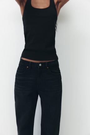 Wide-leg Full-length Jeans