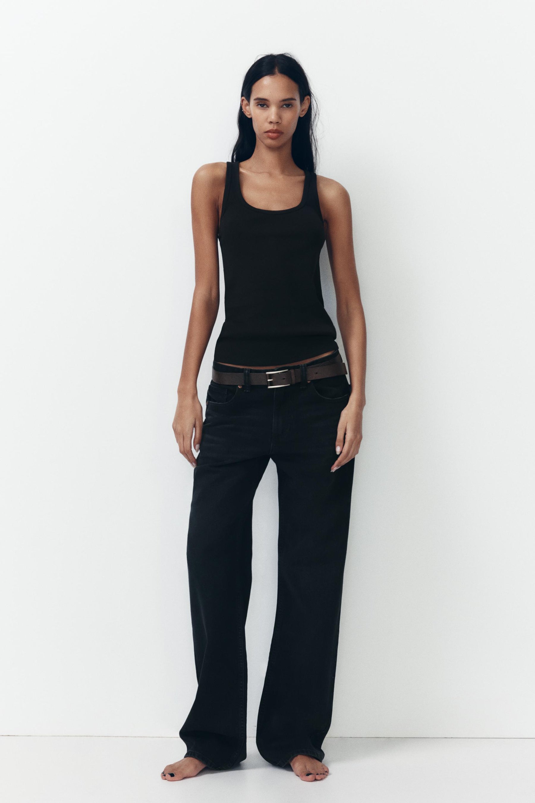 Wide-leg Full-length Jeans