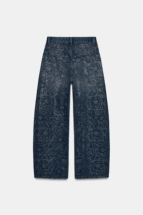 RHINESTONE BAGGY JEANS