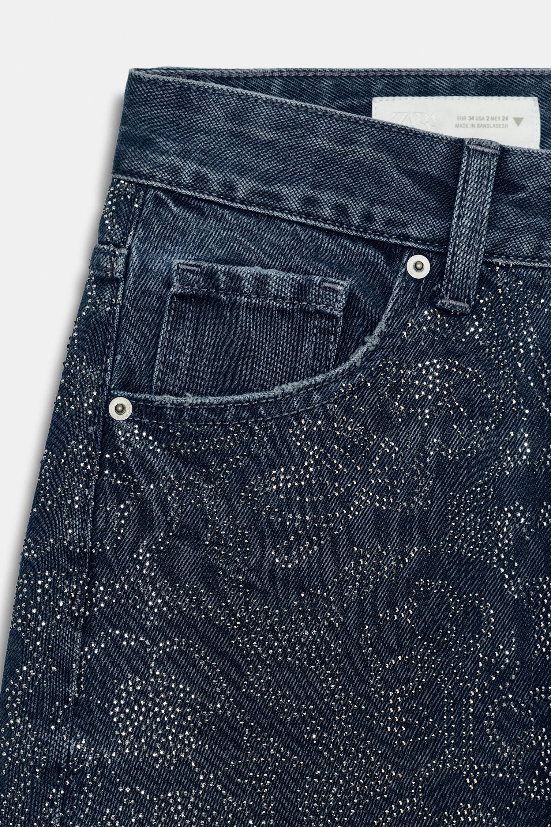 RHINESTONE BAGGY JEANS
