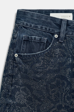 RHINESTONE BAGGY JEANS