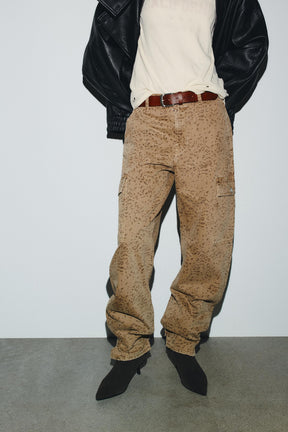Animal Print Baggy Jeans