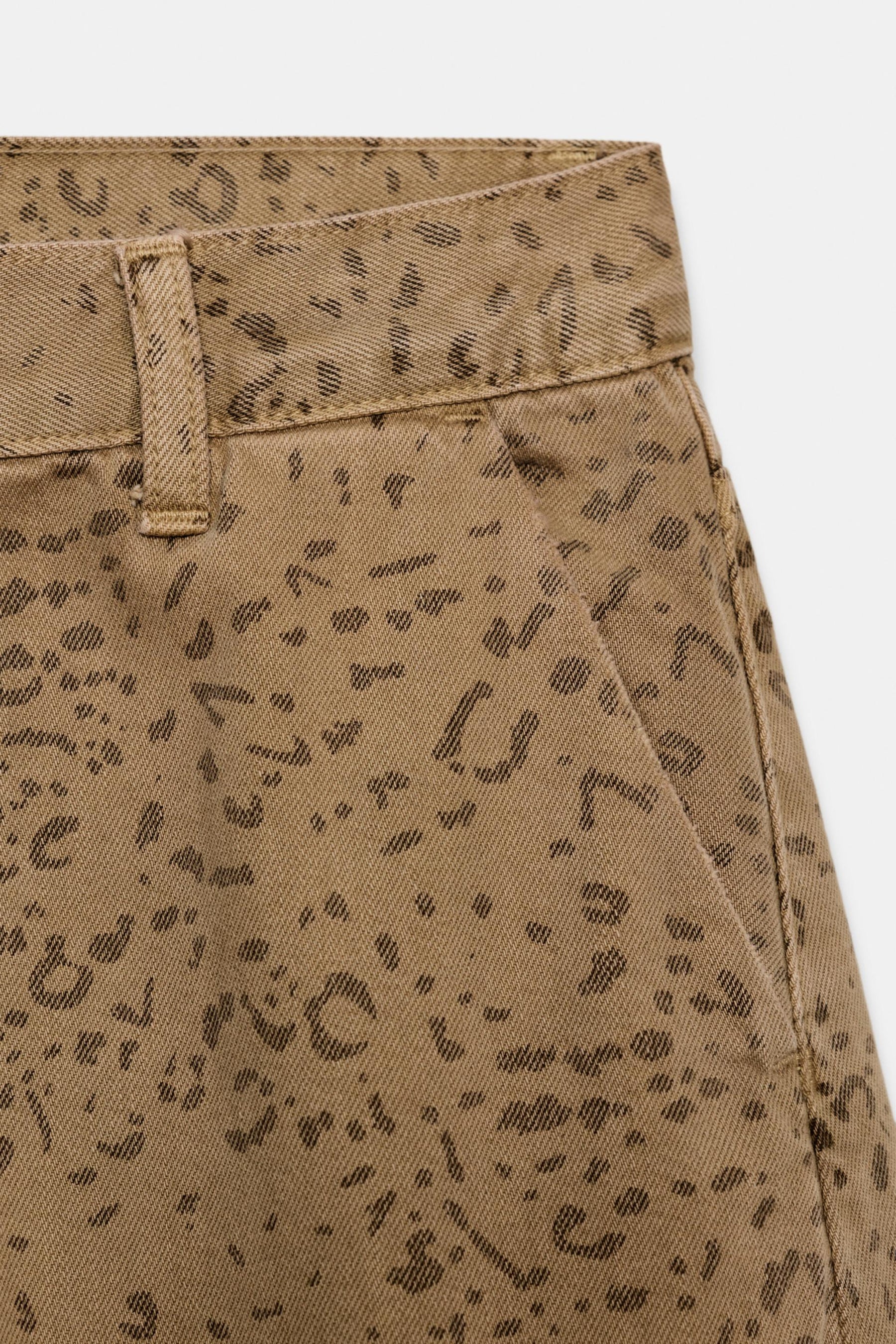 Animal Print Baggy Jeans