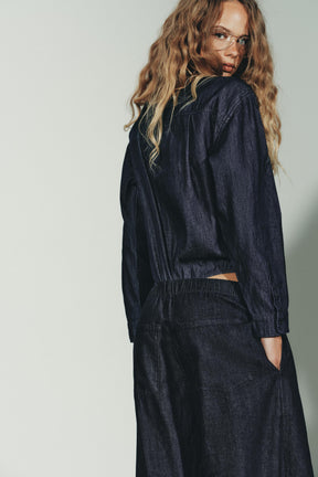 Jeans-Body mit Bindeband