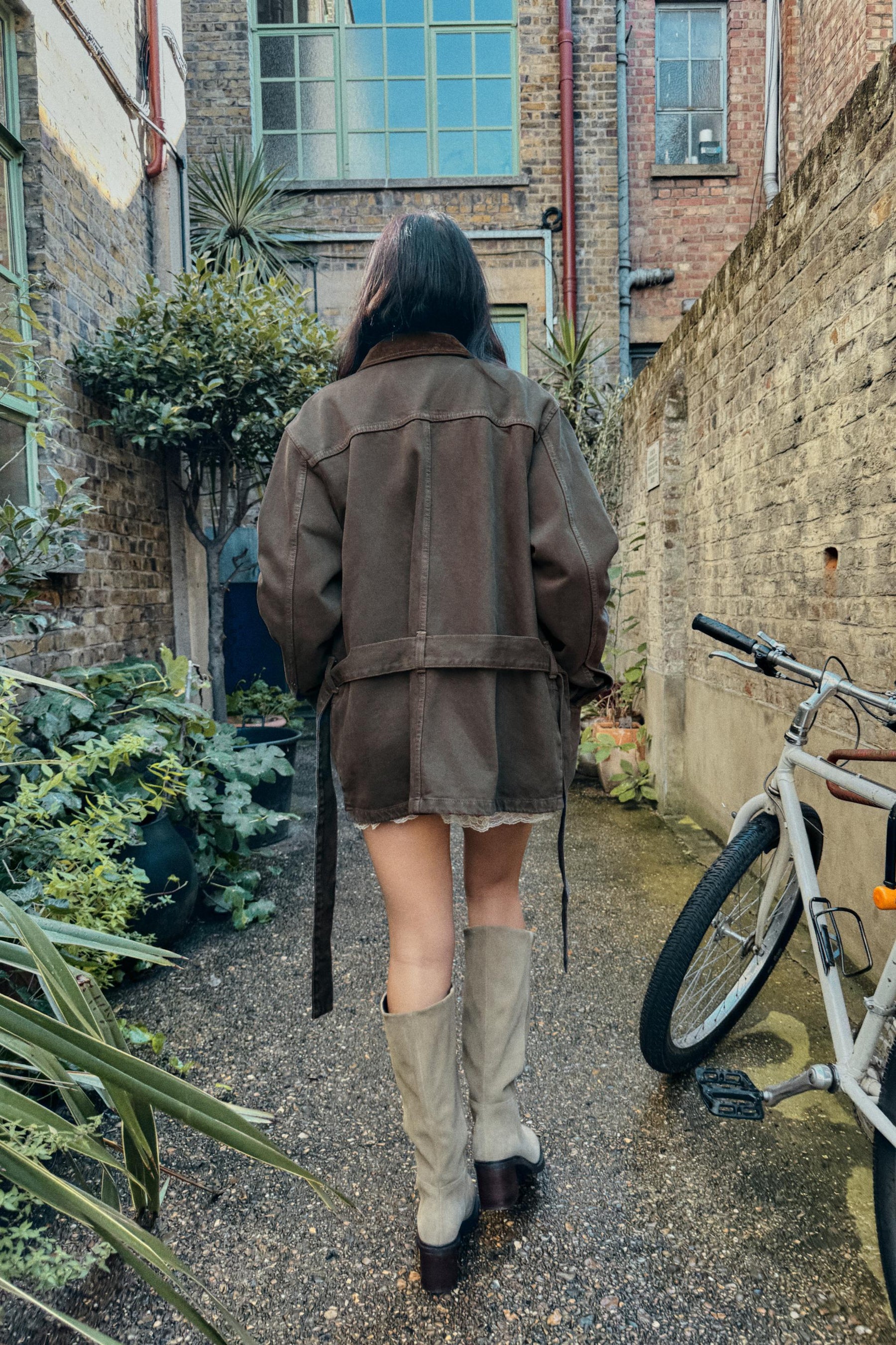 Cordjacke mit Kragen