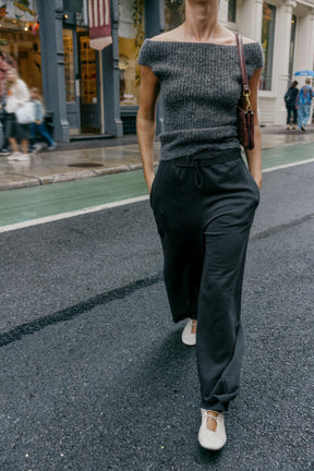 CONTRAST WASHED TROUSERS