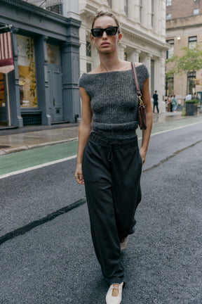 CONTRAST WASHED TROUSERS