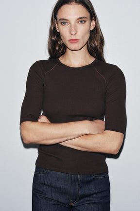 Ribbed T-shirt