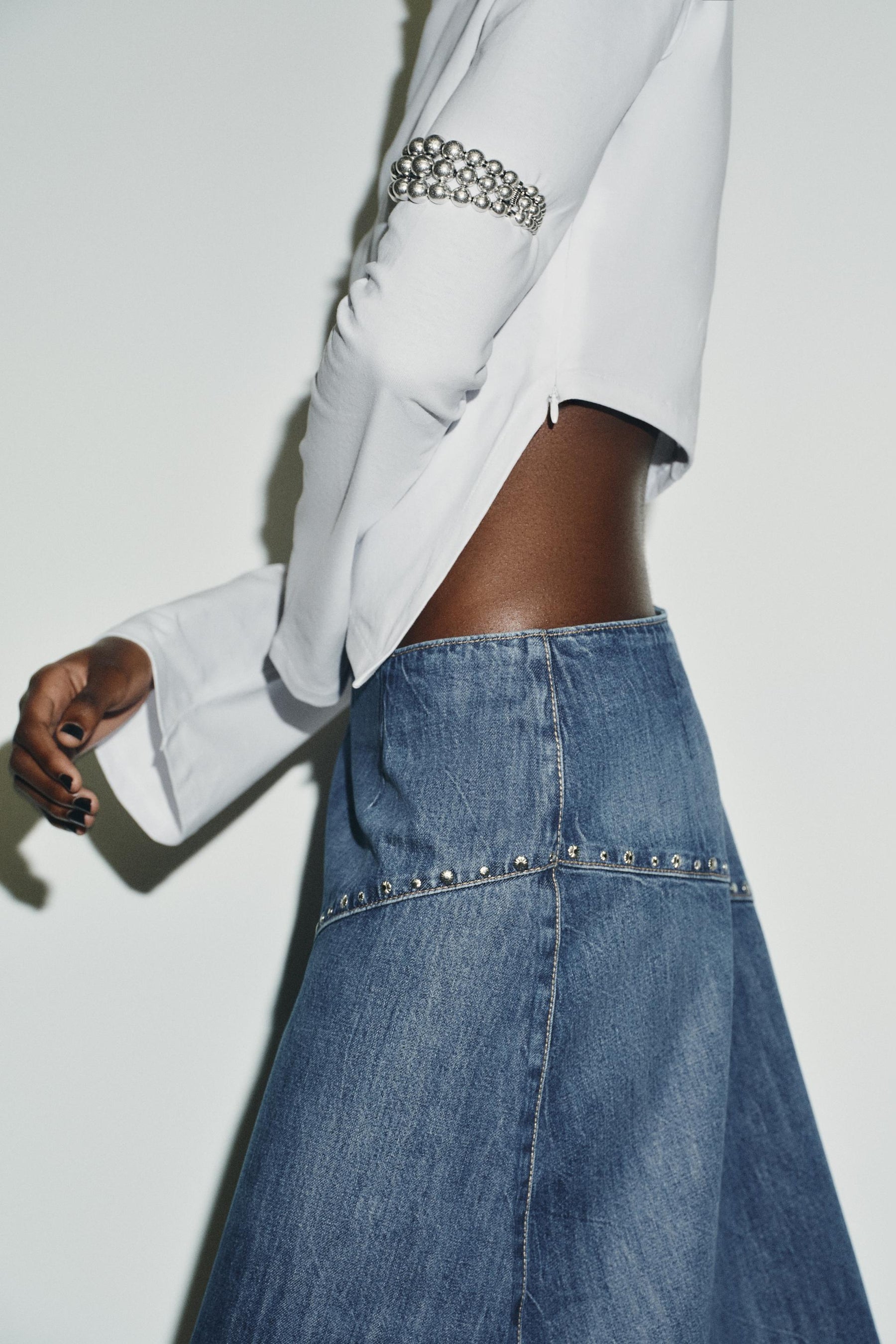 Asymmetric Boat Neck Shirt