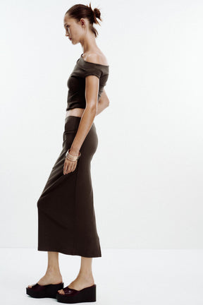 Textured Midi Skirt