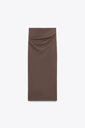 Textured Midi Skirt