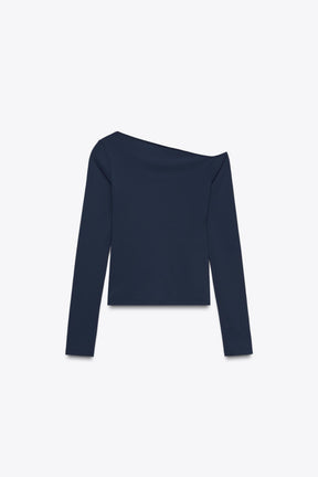 Asymmetrisches Polyamid-T-Shirt