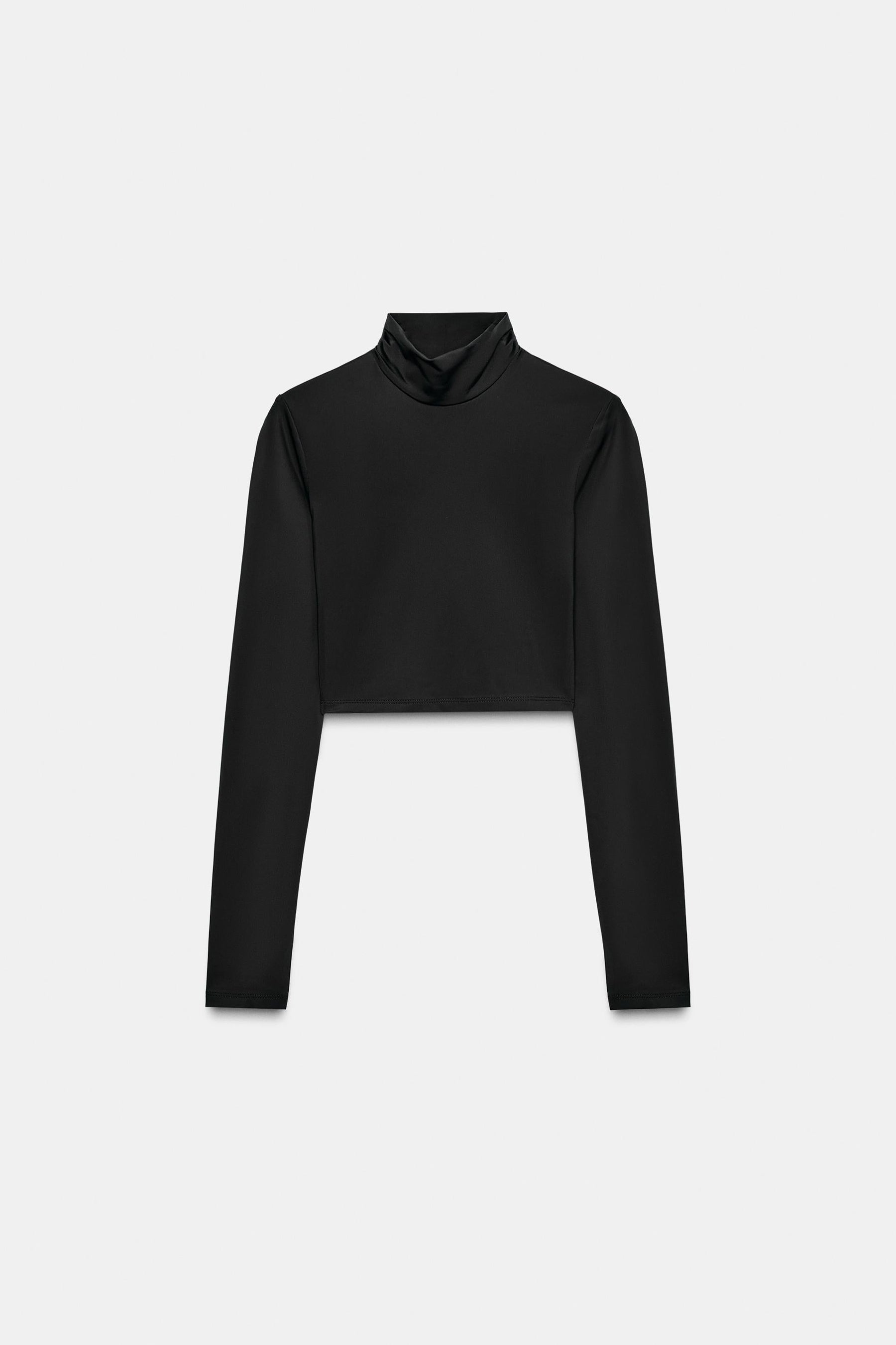 Cropped Polyamide T-Shirt