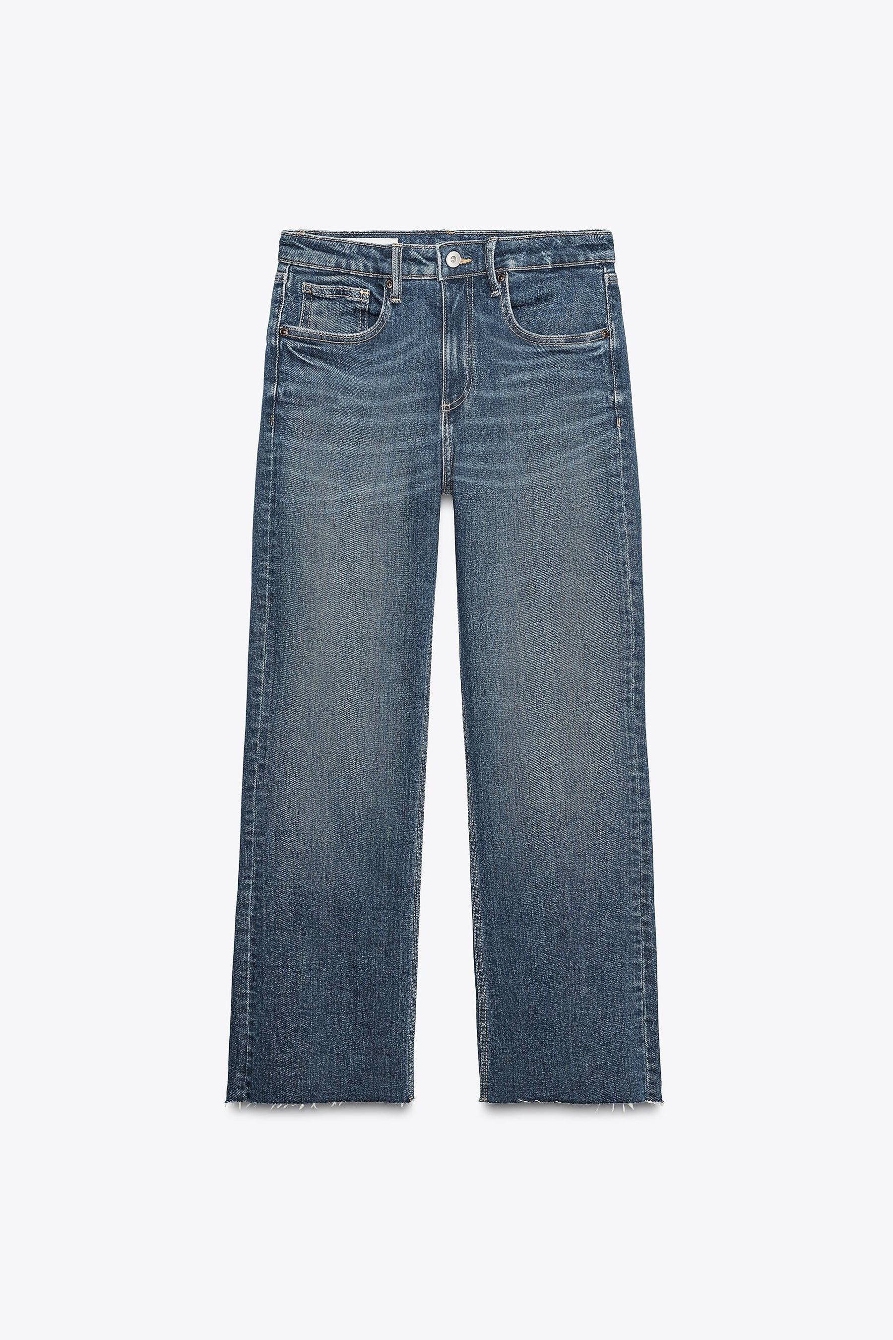 Cropped Flare High-Waist Jeans