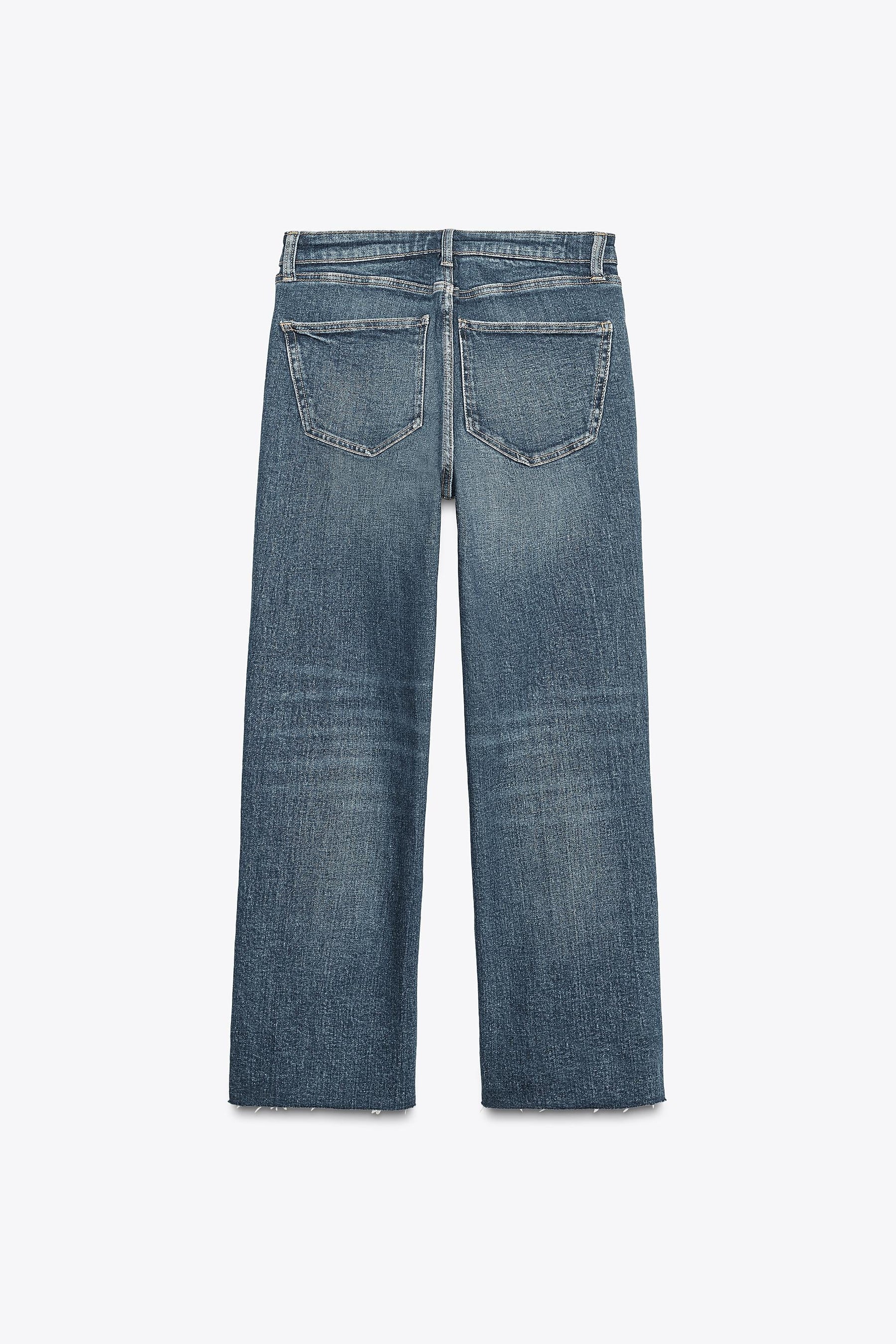 Cropped Flare High-Waist Jeans