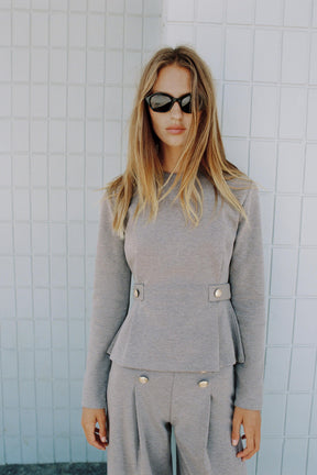 Buttoned Twill Top