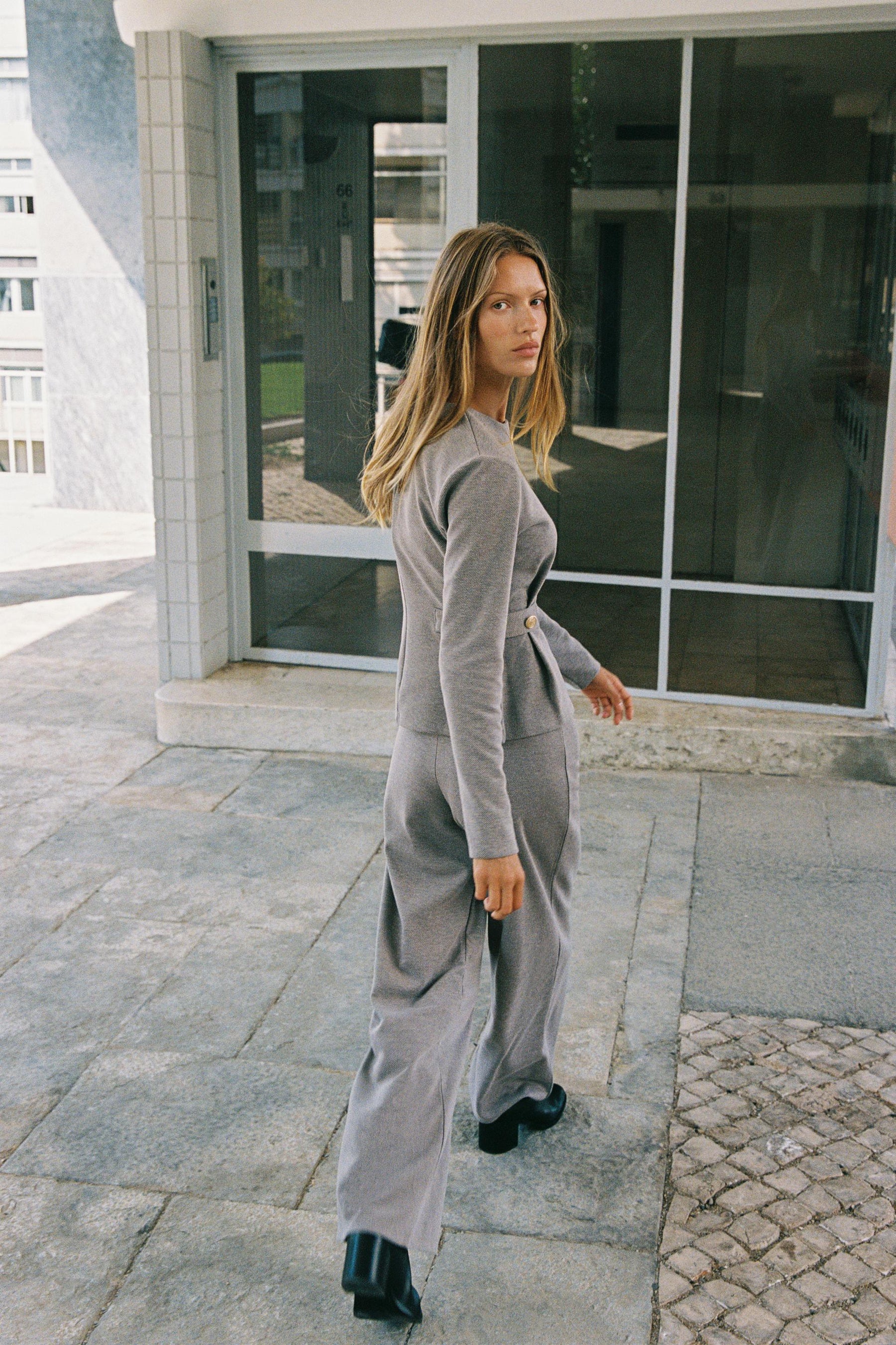 Buttoned Twill Top