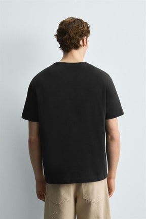 HEAVYWEIGHT RIBBED TRIM T-SHIRT - Image 3