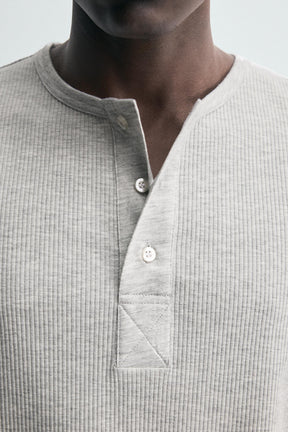 GRANDAD COLLAR T-SHIRT - Image 5