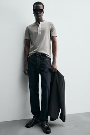 GRANDAD COLLAR T-SHIRT - Image 6