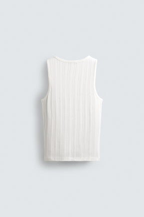 EMBROIDERED RIB TANK T-SHIRT - Image 8